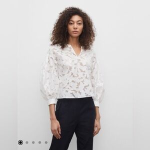 Club Monaco Sculptured Sleeve Top